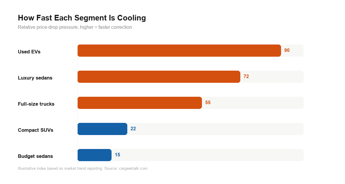 used car price trends segment cooling chart
